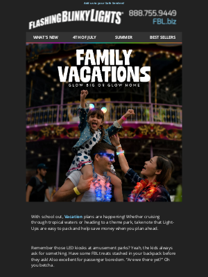 FlashingBlinkyLights.com - Cruises and Vacations Glow Big or Glow Home 🌴✨