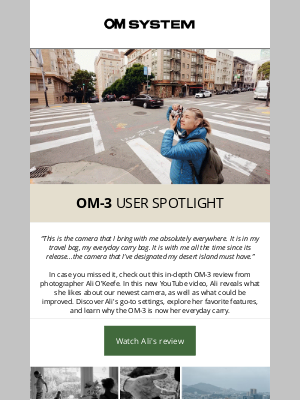 Olympus - (VIDEO) OM-3 User Spotlight - See Ali's Favorite Settings