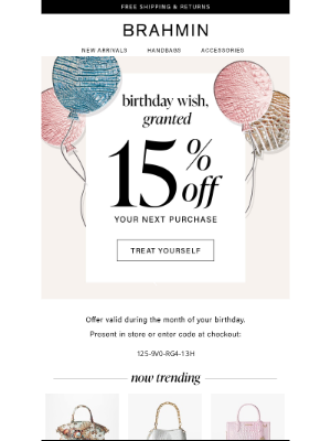 Brahmin - ⏰ Your birthday coupon expires soon!