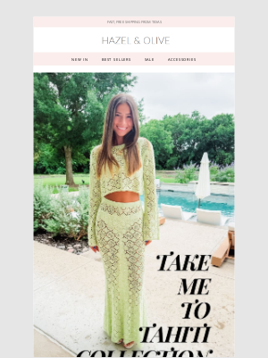 Hazel and Olive - The Take Me To Tahiti Collection is Live 🐚