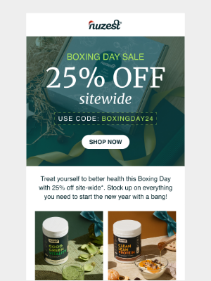 Nuzest USA - Boxing Day Sale