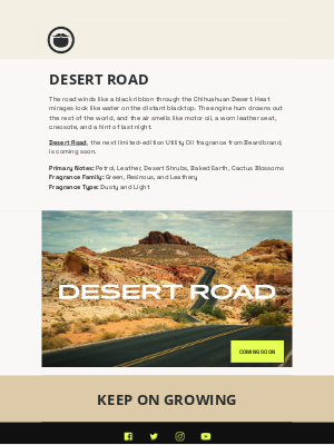 Beardbrand - Desert Road is coming soon