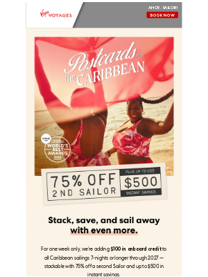 Virgin Voyages - More nights. More adventure. More savings.