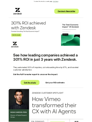 Zendesk - Unlock 301% ROI + Join Live AI Events in AMER