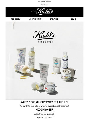 Kiehl's (Norway) - VINN PRODUKTER TIL VERDI 4000 KR🏆