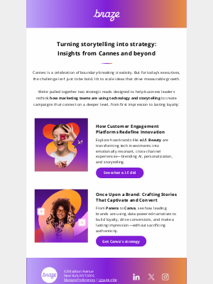 Braze - Turning storytelling into strategy: Insights from Cannes and beyond