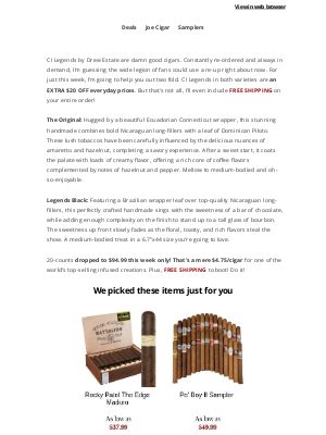 Cigars International - CI Legends Dropped - EXTRA $20 OFF