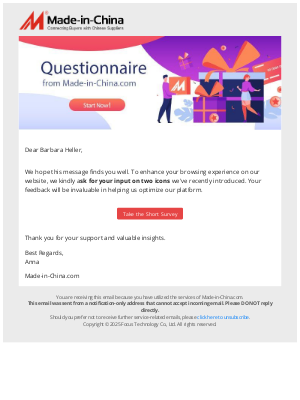 Made-in-China - Hi Barbara Heller,We Value Your Quick Feedback