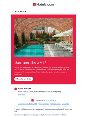 Hotels - Go VIP (for less) this summer