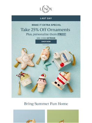 Lenox - LAST DAY: 25% Off Ornaments