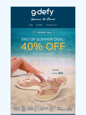 Gravity Defyer - 🚨 Final Hours: Last Chance for 40% Off Sandals!
