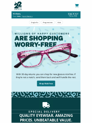 Zenni Optical - Millions of Happy Customers Are Shopping Worry-Free 🙌
