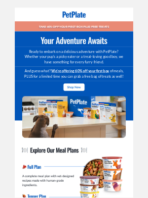 PetPlate - 60% OFF YOUR NEXT ADVENTURE
