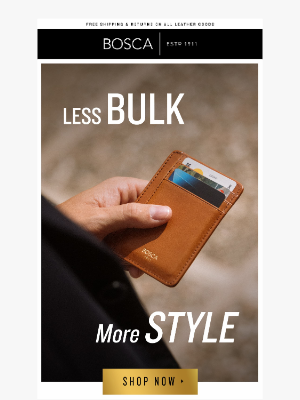 Bosca Accessories - Less Bulk. More Style ✨