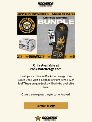 Rockstar Energy Drink - LIMITED TIME ONLY Skate Deck