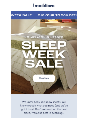 Brooklinen - It's Sleep Week! Bundle and SAVE UP TO 50%