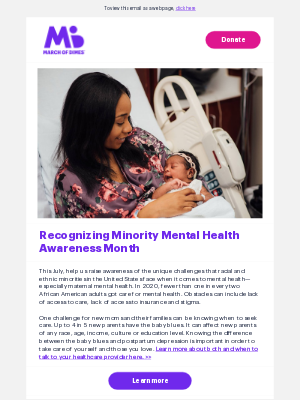 March of Dimes - It’s Minority Mental Health Awareness Month [July Newsletter]