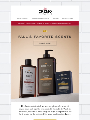 Cremo - Fall scent guide