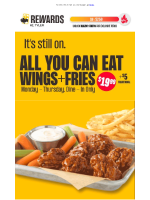 Buffalo Wild Wings - All You Can Eat!​