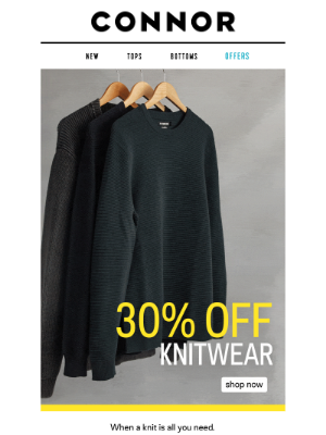 Connor Clothing (Australia) - Knit Picks: Now 30% Off