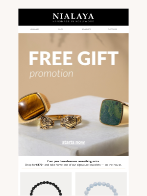 Nialaya Jewelry - Free Gift With Your Order!