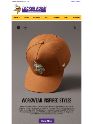 Minnesota Vikings - Introducing The All New Carhartt By '47 Collection >>