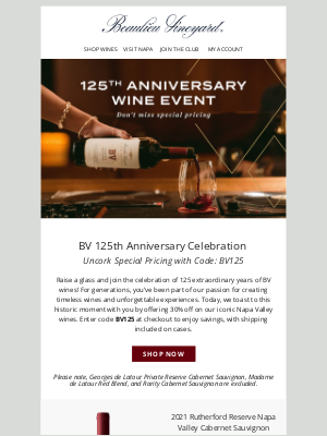 Beaulieu Vineyard - Uncork Irresistible Pricing