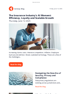 Genesys - Genesys blog updates for Friday Jun 13, 2025
