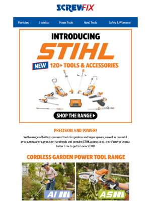 Screwfix (United Kingdom) - Introducing STIHL: 120+ Tools and Accessories Just Launched 🚀