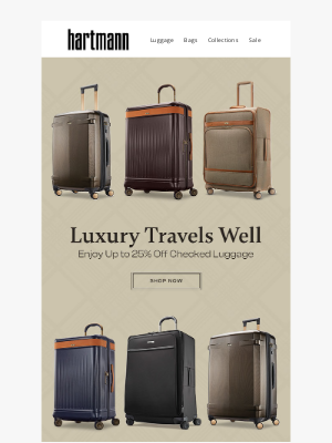 Hartmann - Save Up to 25% Off Checked Luggage