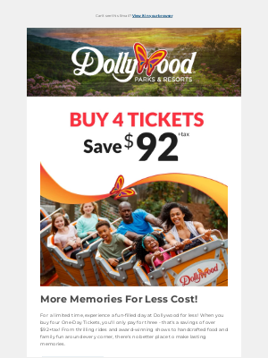 Dollywood - Play Together, Save Together with These Special Ticket Offers