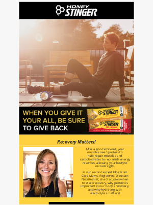 Honey Stinger - Speed up your recovery with Honey Stinger!