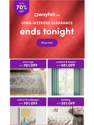 Wayfair (Canada) - 🚩 CLEARANCE 🚩 HOURS LEFT 🚩