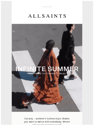 ALLSAINTS (United Kingdom) - New: Infinite Summer, Featuring Cavarly