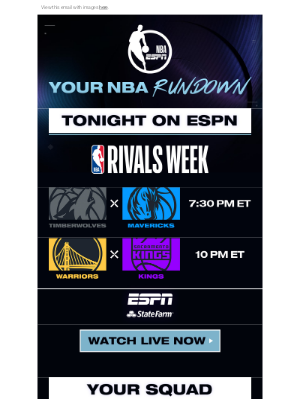 ESPN - NBA Rivals Week Continues on ESPN 🏀