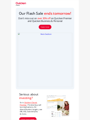 Quicken - Don't Miss Out: Over 30% Off Flash Sale Ending Tomorrow!