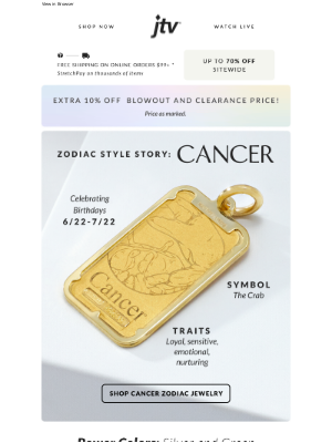 Jewelry Television - Cheers to the kindest sign in the Zodiac! ♋