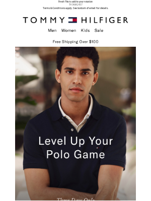Tommy Hilfiger - 3 days only: 50% off all polos & pants