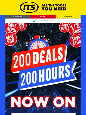 INDUSTRIAL TOOL SUPPLIES - 200 Deals 200 Hours - Grab our Top Picks now! 🤩🏃‍➡️