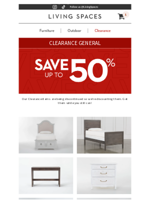 Living Spaces - CLEARANCE: An Opportunity for the Ages