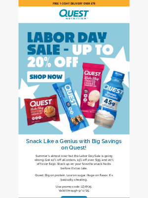 Score Up to 20% Off Quest - The Labor Day Sale Starts Now!