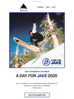 Burton Snowboards - A Day For Jake is Coming Soon