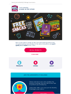 Box Tops for Education - Buy a snack, get your money back 👀