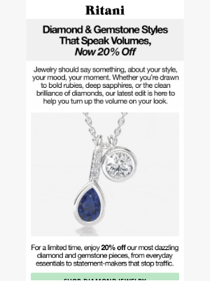 Ritani - Bold Color, Brilliant Diamonds, 20% Off ✨