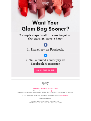 ipsy - ipster, why wait?