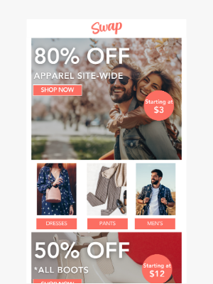 Swap - OMG! 80% off apparel 👚 is happening NOW!