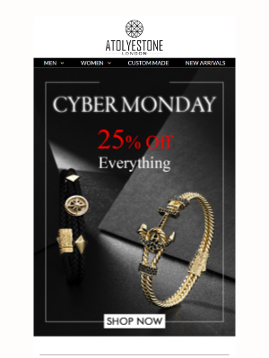 ATOLYESTONE - It's Cyber Monday. Exclusive Sitewide Offers