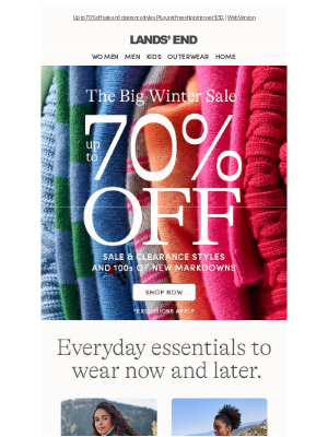 Lands' End - Big Winter Sale: The﻿ more savings, the merrier!