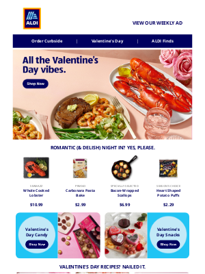 ALDI - Your Valentine's Day Dinner starts here.