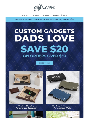 gifts - Save $20 on Tech Gifts for Dad. ⚙️